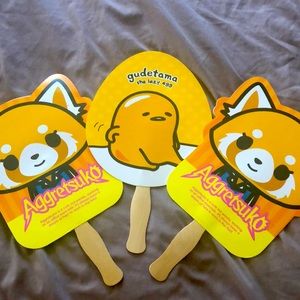 Three fans Gudetama & Aggretsuko